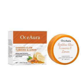 OceAura Turmeric Lemon Bath Soap Gently Cleans And Moisturizes Skin And Brightening Bath Soap