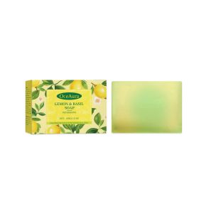 OceAura Lemon Refreshing Basil Soap Gently Cleanses Skin, Refreshing Pores, Tender Soap For Refreshing Bath