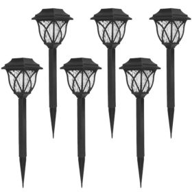 Solar Powered Wooden Stake Outdoor Decorative Landscape Light (Option: Style1)