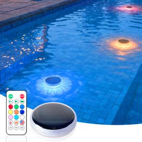 Solar Floating Pool Light, Solar Powered Pool Light That Float With Remote Control, 12 Lighting, 3 Timing Mode, IP67 Waterproof Lights For Above (Option: White)