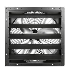 24 In Shutter Exhaust Fan Wall-Mount Automatic Louvers Variable Speed, Sturdy Steel Housing, Low Noise, AC Motor, 7030 CFM Ventilation And Coolin (Option: Default)