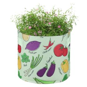 5Pack Garden 5Gallon 3Gallon Grow Bags, Heavy Duty Printed Fabric Plant Pots With Handles, Reusable Breathable Planter Buckets For Tomato Vegetab (Option: Green-5Gallon)