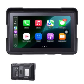 7 Inch Wireless Motorcycle Carplay With Apple Carplay & Android Auto, HD Touchscreen GPS Navigation System With Dual Bluetooth, Siri/Google Voice (Option: Default)