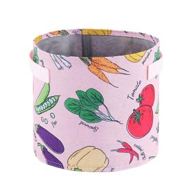 5Pack Garden 5Gallon 3Gallon Grow Bags, Heavy Duty Printed Fabric Plant Pots With Handles, Reusable Breathable Planter Buckets For Tomato Vegetab (Option: Pink-5Gallon)