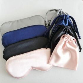 Soft Eyes Sleep Mask In A Pouch Set (Color: SILKY BLACK)
