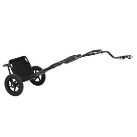 Bike Cargo Trailer 60 Lbs Load 3-in-1 Bicycle Wagon Cart Folding, Backpack/Trailer/Pushcart Mode With 12-Inch Wheels, Foldable Carbon Steel Frame (Option: Default)